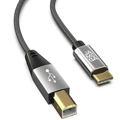 Abbildung von JAMEGA USB C auf B Druckerkabel Scannerkabel Datenkabel HP Canon Dell Kabel, A Stecker, (50 cm)