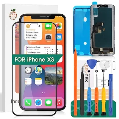 Abbildung von Ersatz Für iPhone XS Bildschirm Display Reparaturset Ersatzdisplay Replacement LCD Vormontiert Touch Screen Digitizer Sensor A2097, A1920, A2100, A2098 (Incell,Schwarz)