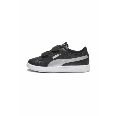 Abbildung von Puma Smash 3.0 Glitz Glam Sneakers Kinder Schuhe Mit Plain Black/Silver/White Größe: 32