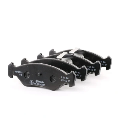 Abbildung von BREMBO P 24 044 Bremsbelagsatz exkl. Verschleißwarnkontakt mit Kolbenclip ohne Zubehör FORD: FIESTA 3, KA Schrägheck, 4