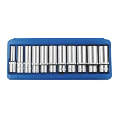 Abbildung von SW Stahl 05530L Steckschlüsseleinsatz Set 11 Sechskant Außensechskant Chrom Vanadium 3/8 Vierkant