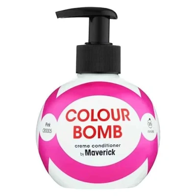 Abbildung von Color Bomb Pink 250 ml, farbablagernde und cremefarbene Haarmaske/Conditioner, temporäre Farbauffrischungsbehandlung, semi permanente Haarfarbe, keine Mischung, vegan, ohne Ammoniak/Peroxid