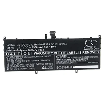 Abbildung von vhbw Akku kompatibel mit Lenovo Yoga C640 13, 13IML Notebook (7550mAh, 7,7V, Li Polymer)