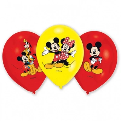 Abbildung von Ballon Mickey Mouse 4 Farbdruck 6 Stücke