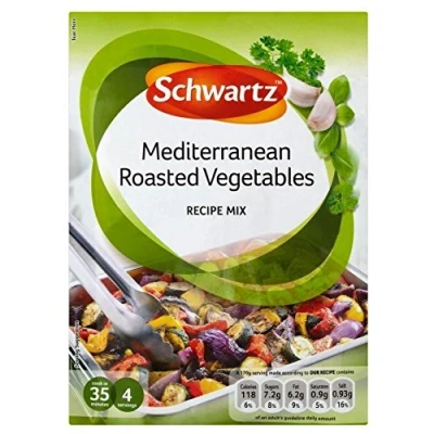 Abbildung von Schwartz Mittelmeer Gebratenes Gemüse Rezept Mix (30 g) Packung mit 6