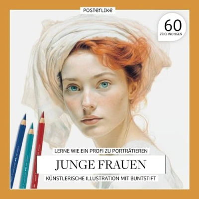 Abbildung von Lerne wie ein Profi zu porträtieren Junge Frauen. Künstlerische Illustration mit Buntstift: Techniken und Geheimnisse, um das Wesen weiblicher Jugend ... Zeichnen Farbe in realistischen Porträts)