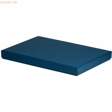 Abbildung von Rössler Papier 13521453900 Boxline Kartonage rechteckig, passend für DIN A4, Navy, 1 Stück