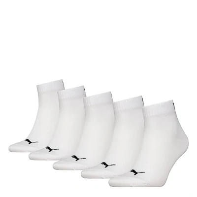 Abbildung von Puma Unisex Plain Sneaker Trainer (5 Pack) Socks, Weiß, 47 49 EU