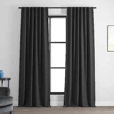 Abbildung von HPD Half Price Drapes Bellino Raumverdunkelungsvorhänge 244 cm Lange Vorhänge für Schlafzimmer &amp; Wohnzimmer (1 Panel), 50W x 96L, Rauchtrüffel