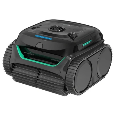 Abbildung von WYBOT Poolroboter C2 Akku Pool Staubsaugerroboter, Wand und Wasserlinienreinigung, Doppelte Reinigungsfiltration für Einbaupools bis zu 150 m²