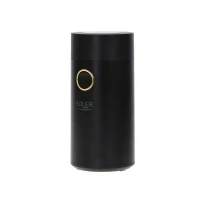 Abbildung von Adler AD 4446bg Elektrische Kaffeemühle aus Edelstahl, 150 W, Füllmenge bis zu 75g, Mühle für Kaffeebohnen, mit Sicherheitsblockade, schwarz golden