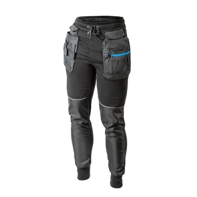 Abbildung von TREBEL Arbeitshose mit Taschen Schwarz 3XL, Strapazierfähig Schutz vor Schwitzen Begrenzt die Bewegungen nicht Reflektierende Details Ganzjährig Universell