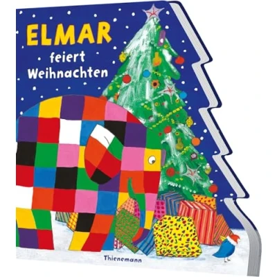 Abbildung von Elmar: Elmar feiert Weihnachten: Auffällig gestaltetes Pappbilderbuch