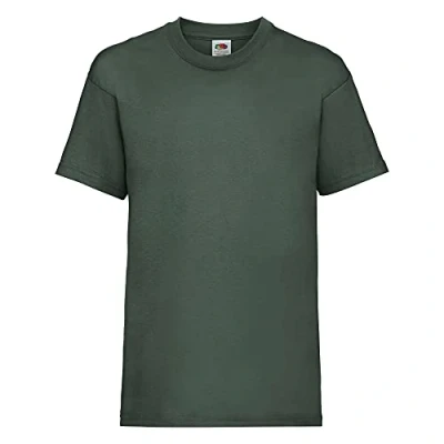 Abbildung von Fruit of the Loom Jungen T Shirt, Green (Bottle Green), 9 11 Jahre (140)