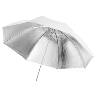 Abbildung von Walimex Pro Reflexschirm (109 cm) weiß/silber