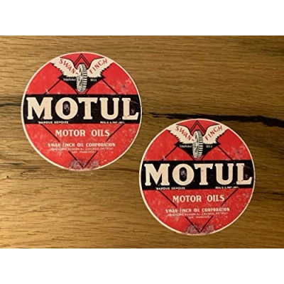 Abbildung von 24/7stickers #847 / 2X Super Vintage MOTUL Aufkleber 8cm Oldtimer Sticker Oldschool Öl Retro Racing Rennsport Auto V8