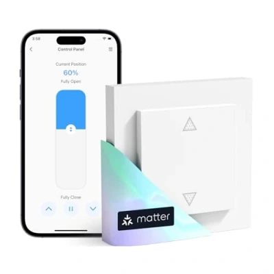Abbildung von Meross Matter Wlan Rolladenschalter Smart (NEUTRALKABEL ERFORDERLICH), Home Rolladensteuerung für Jalousien kompatibel mit Alexa, Apple HomeKit und Google