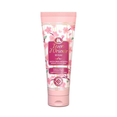 Abbildung von Tesori d&#039;Oriente Duschcreme Ikigai mit blumigen Noten, Kirschblüten und Reiswasser, verleiht der Haut ein reines Wohlbefinden, 250 ml