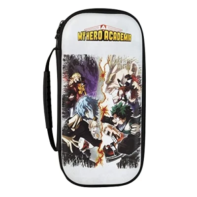 Abbildung von Konix My Hero Academia Schutz und Transporthülle für die Konsolen Nintendo Switch, Switch Lite OLED Aufbewahrung von 8 Spielen Weiß