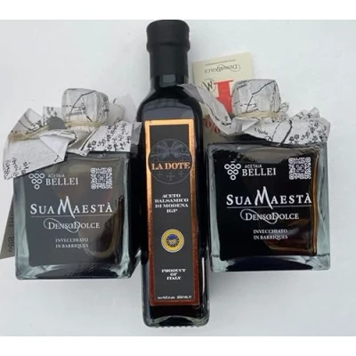 Abbildung von Bundel Sua Maesta 2 mal 250ml Balsamico, Balsamico Essig von Modena &quot;SUA MAESTA&quot; Plus La Dote
