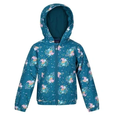 Abbildung von Regatta Peppa Muddy Puddle wasserdichte Hydrafort Thermoguard Jacke für Kinder