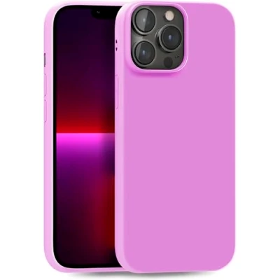 Abbildung von MyGadget Hülle kompatibel mit iPhone 13 Pro Max robuste Handyhülle TPU Case Slim Silikonhülle Back Cover Kratzfest Schutzhülle matt Lila Hell