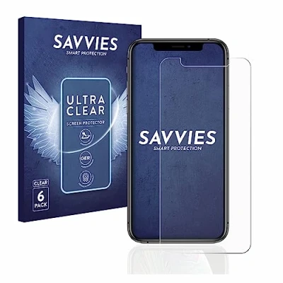 Abbildung von Savvies 6 Stück Schutzfolie für Apple iPhone Xs / 11 Pro Displayschutz Folie Ultra Transparent