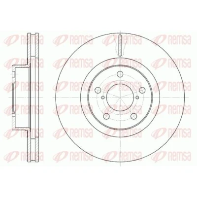 Abbildung von REMSA 6715.10 Bremsscheibe Vorderachse 276, 276 24 5 Belüftet SUBARU: Impreza II Limousine, III Schrägheck, Forester III, TOYOTA: GT86 Coupe