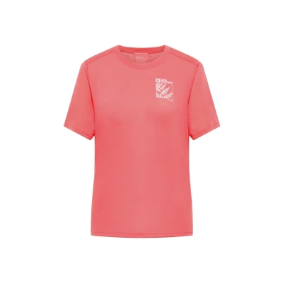 Abbildung von Jack Wolfskin Vonnan Graphic Sport Tshirt, Damen, Größe: Small, Explore sunset coral
