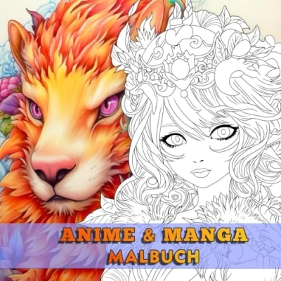 Abbildung von Anime und Manga Malbuch: Begeben Sie sich auf eine Reise in die Welt der Chibi Mädchen mit diesem Malbuch für Kinder Erwachsene. Entfliehen ... beim Ausmalen von 50 wunderschönen Vorlagen