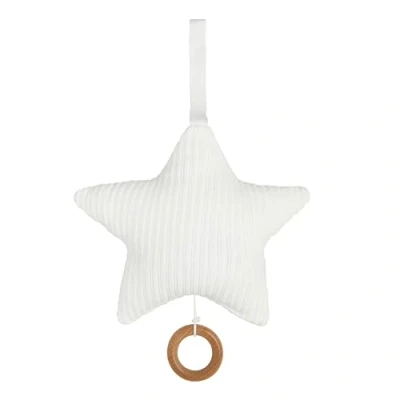Abbildung von Baby&#039;s Only Sternförmige Spieluhr fur Babyzimmer Twinkle, Twinkle Little Star 22x21 cm Für Jungen und Mädchen Weiß