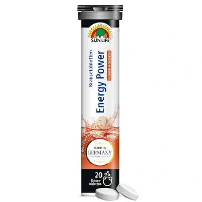 Abbildung von SUNLIFE SUNLIFE® EnergyPower Drink 20 Brausetabletten Konzentration + Koffein 1 x täglich eine Brausetablette in einem Glas Wasser (250 ml) auflösen und trinken