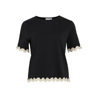 Abbildung von VILA Vicalisa Oneck Tshirt basic, Damen, Größe: XS, Black