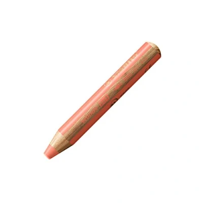 Abbildung von Buntstift, Wasserfarbe &amp; Wachsmalkreide STABILO woody 3 in 1 5er Pack pastellrot