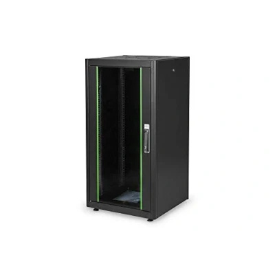 Abbildung von DIGITUS Netzwerkschrank 19 Zoll Rack 22HE 60x60 cm Dynamic Basic Serie Traglast 600 kg Nutztiefe 550 mm Schwarz