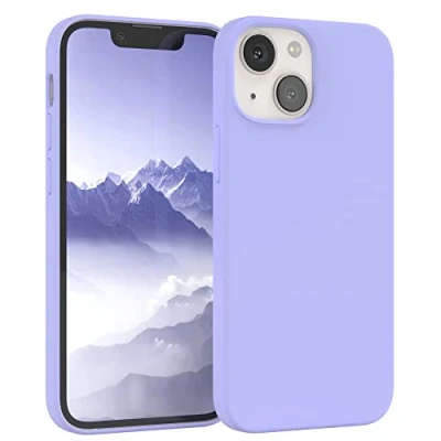 Abbildung von EAZY Case Silikon Hülle für iPhone 13 Mini weich stoßfeste Schutzhülle mit Kameraschutz Handyhülle Silikonhülle Dünn Premium Schutz TPU Cover Phone in Lila Blau