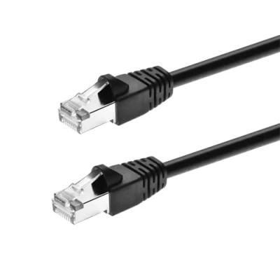 Abbildung von Monoprice Cat6A Ethernet Patchkabel 2,5 m Schwarz Netzwerk Internetkabel RJ45, 550 MHz, STP, reines blankes Kupferdraht, 10 G, 26 AWG