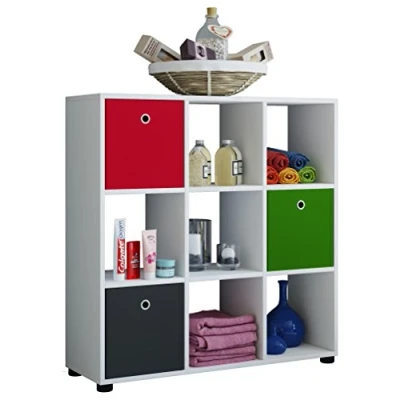 Abbildung von VCM Standregal Holz Raumteiler Stand Regal Bücher Benas 3x3, 1 tlg.