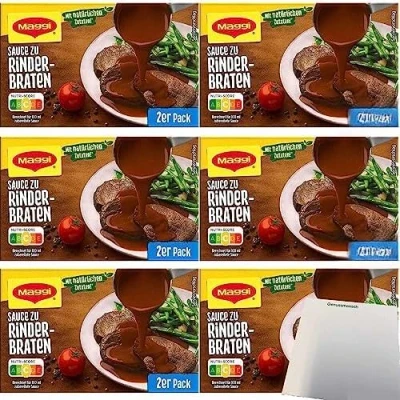 Abbildung von Maggi Sauce zu Rinderbraten ergibt 12x250ml (6x58g Multipack) + usy Block