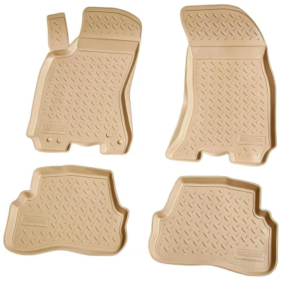 Abbildung von RECAMBO F 8414 Fußmattensatz Gummi vorne und hinten 4 beige Maßgefertigt VOLKSWAGEN: Passat B5 GP Variant, Limousine, Limousine