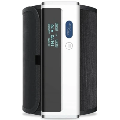 Abbildung von CheckMe Oberarm Kabelloses Blutdruckmessgerät, Elektrisches Arm Blutdruckmessgerät mit Bluetooth, Kostenlose App für iOS und Android