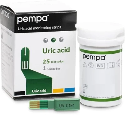 Abbildung von PEMPA 25 x Urinteststreifen Harnwegsinfekt Urin teststreifen glucose für Zuhause Harnsäure messgerät mit Einfaches und Genaues Ergebnis, Stück