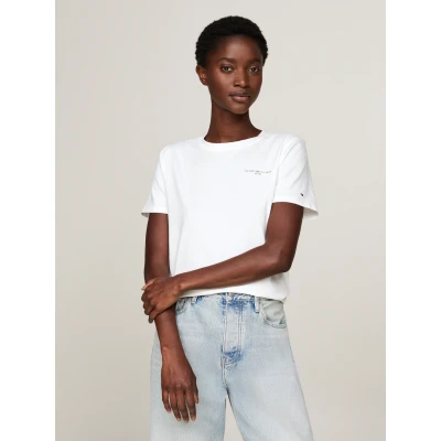 Abbildung von Tommy Hilfiger Rundhalsshirt &quot;1985 REG MINI CORP LOGO C NK SS&quot;, mit Logoschriftzug und Bestickung