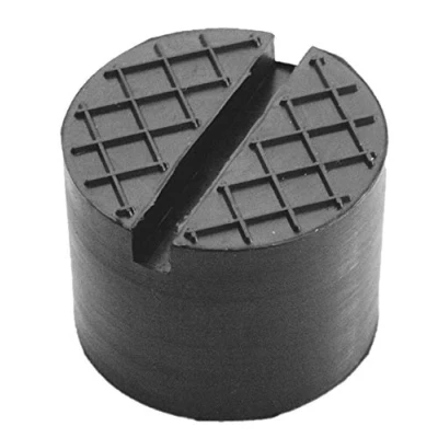 Abbildung von Gummiauflage viele Größen für Wagenheber Hebebühnen Rangierwagenheber Unterstellbock Gummiklotz universal Gummiblock KFZ PKW SUV Reifenwechsel Werkstatt Schutz Auto (65x50 Nut+Waffel)