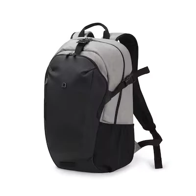 Abbildung von DICOTA Backpack GO City Rucksack aus wasserabweisenden Materialien, verstecktes Notebookfach für eine Größe von 13 15.6 Zoll, ergonomische Rückenpolsterung, hellgrau