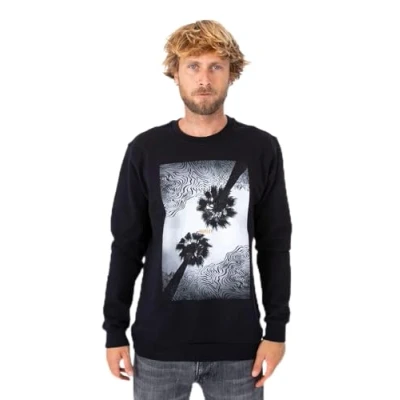 Abbildung von Hurley Unisex U Oceancare Photoprint Fleece Crew Sweatshirt, schwarz, M