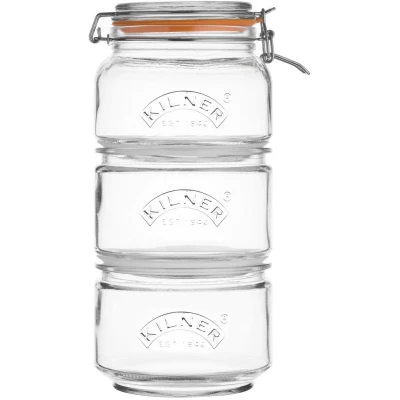 Abbildung von KILNER Vorratsglas, (Set, 3 tlg., 2 x 0,88Liter, 1 0,9 Liter)