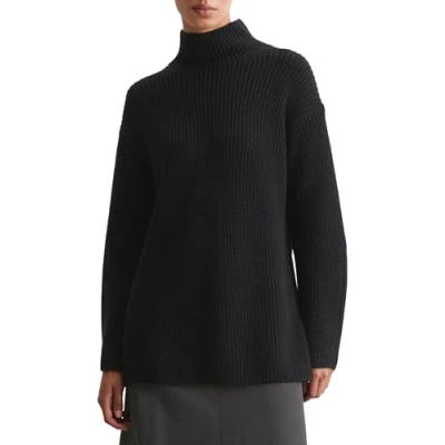 Abbildung von Marc O&#039;Polo Longsleeve Stand UP Collar Strickpullover, Damen, Größe: Medium, Black