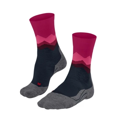 Abbildung von FALKE Damen Wandersocken TK2 Explore Crest W SO Wolle Funktionsmaterial antiblasen dick 1 Paar, Blau (Space Blue 6116), 41 42