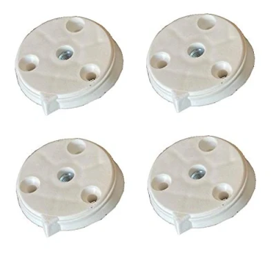 Abbildung von Montageplatten schräg/gerade ideal für Tischbeine &amp; Möbelfüße perfekt geeignet Esstisch, Couchtisch, Schreibtisch mehr (4X Weiß, 10 angewinkelt)